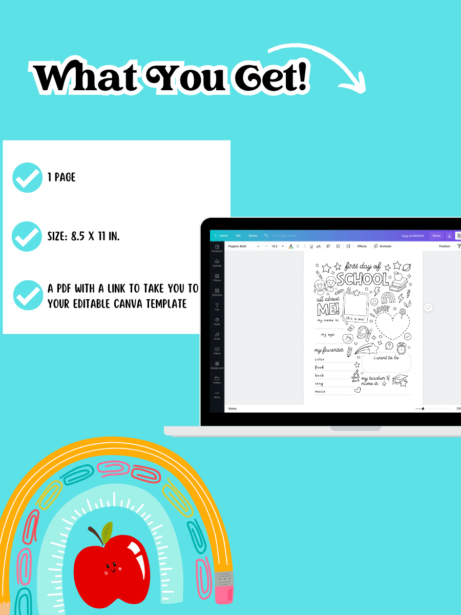 First Day Of School Activity Sheet PLR product image (3)