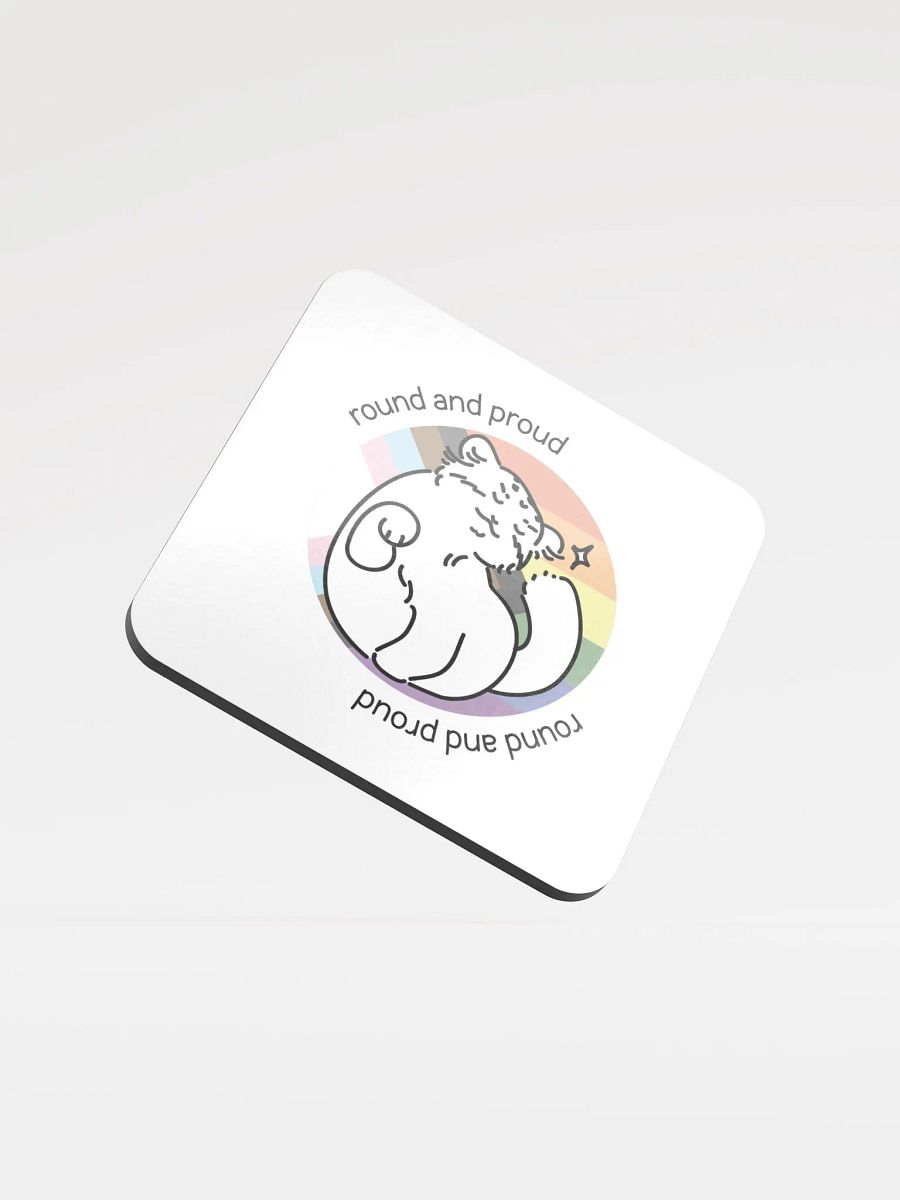 Round and Proud Pride Flag Pastels Version - Coaster product image (1)