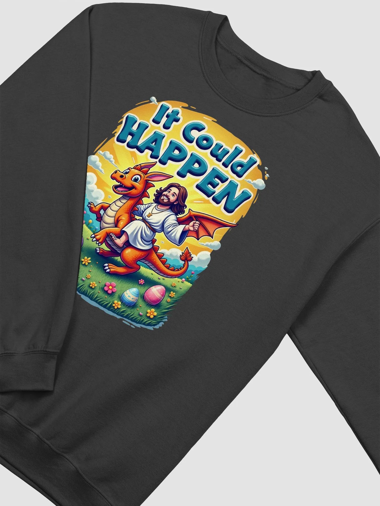 It Could Happen Easter Dragon Crewneck Sweatshirt product image (18)
