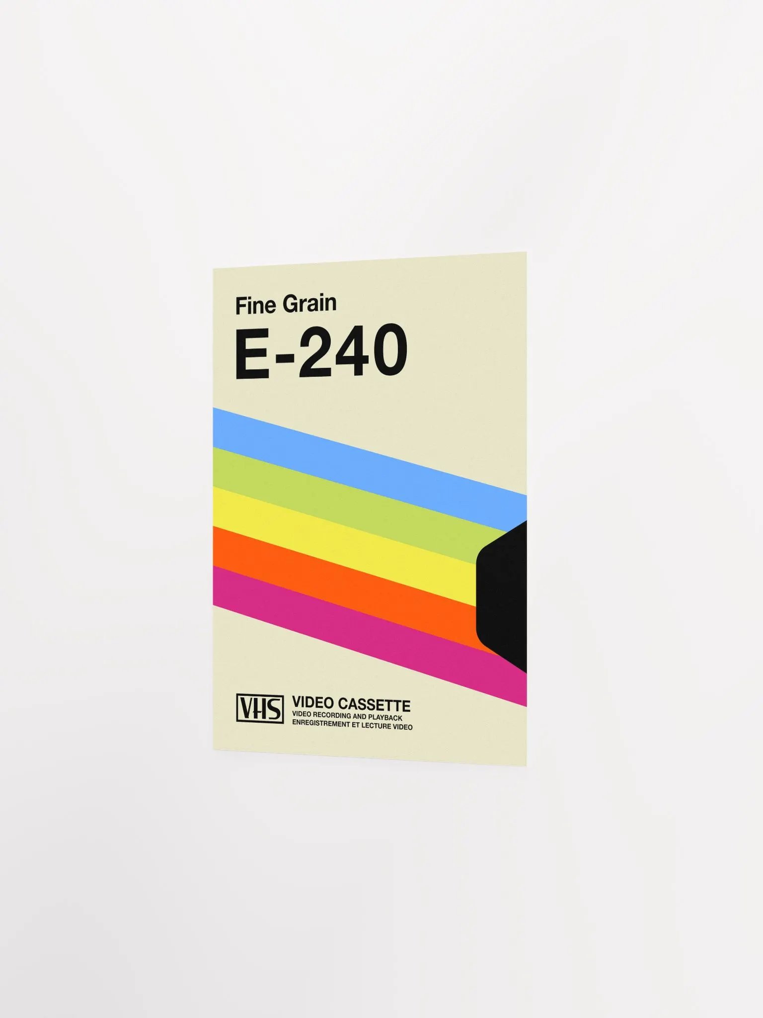 Retrowave poster: VHS cassette case E-240 [retrowave/vaporwave] — retrowave poster, aesthetic print, retrowave art, 80s wall decor product image (8)