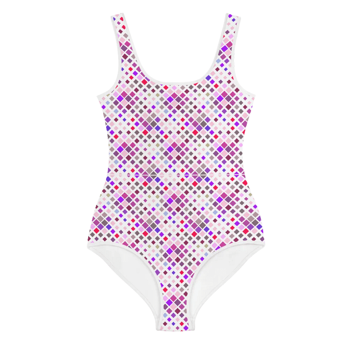 Colorful Square Patterns Youth Swimsuit - Ver 2 product image (1)