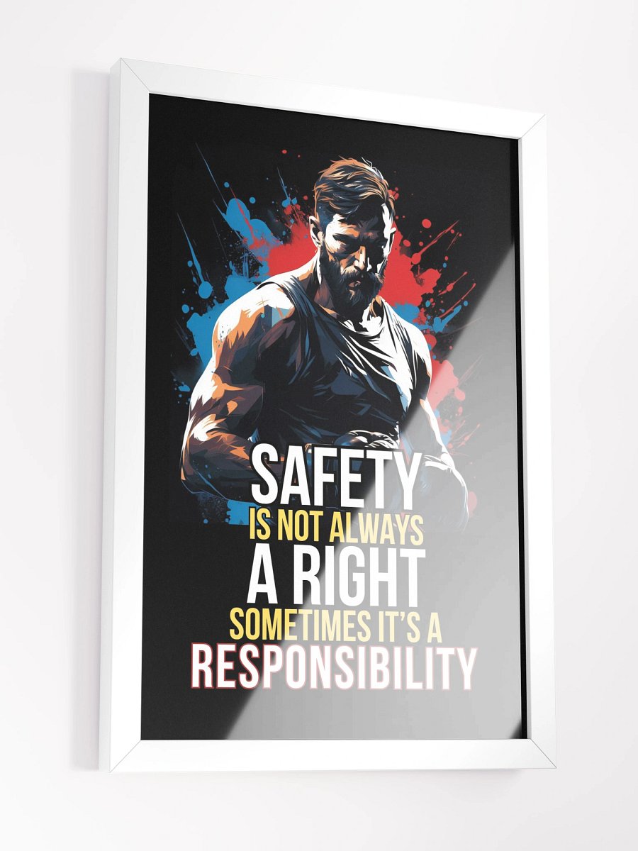 Fitness/Martial Arts Framed Poster - Safety Not Aways A Right product image (13)
