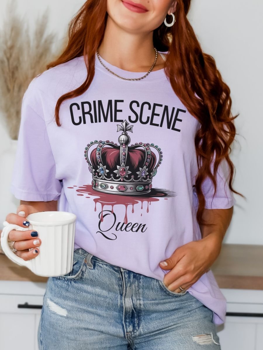 Crime Scene Queen T-Shirt - Funny True Crime Shirt for Women product image (1)