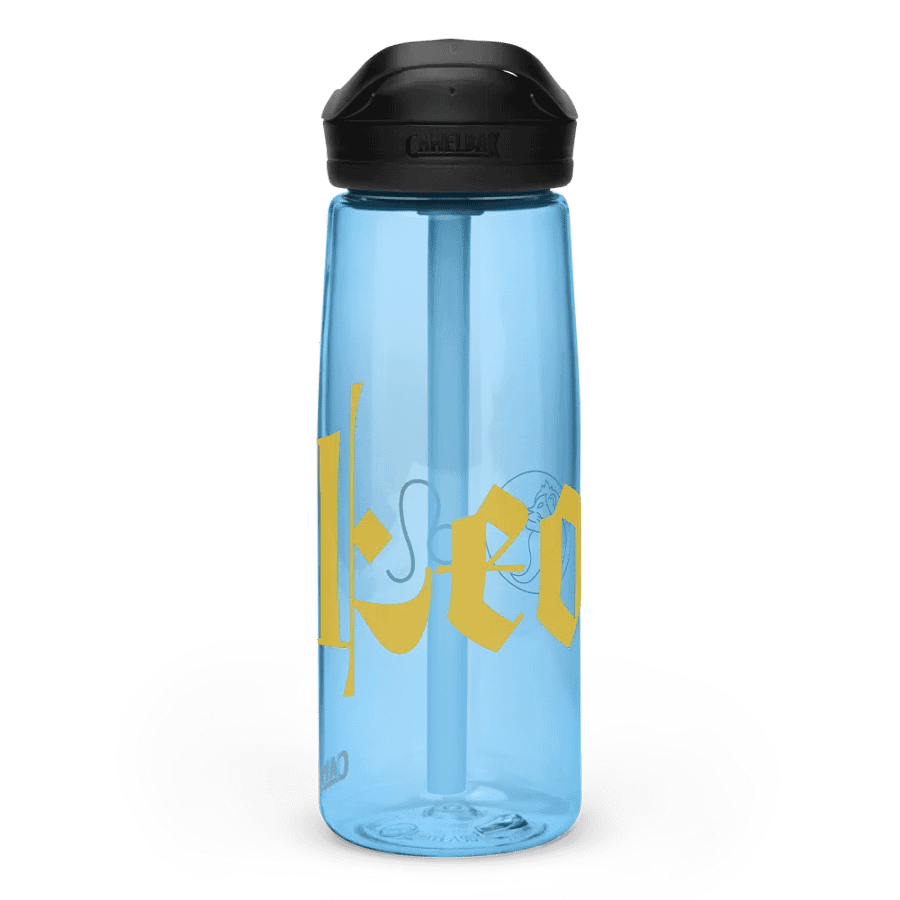 Leo Zodiac Symbol Gold Print Water Bottle product image (17)