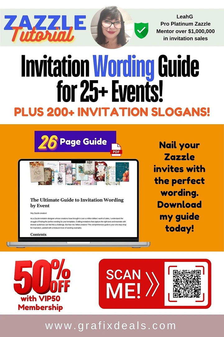 The Ultimate Wording Guide for Invitations - Zazzle Resources product image (1)