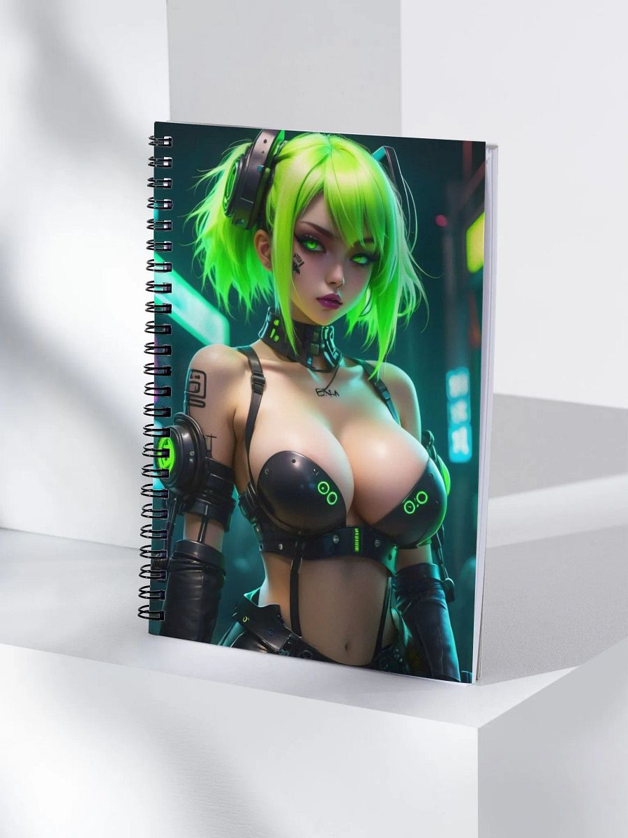 Neon Cyber DJ Spiral Notebook product image (4)