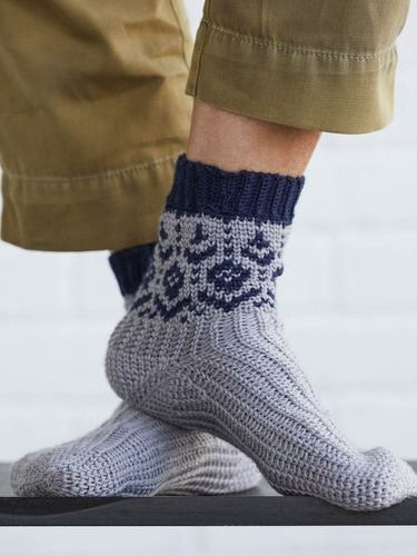 Crochet Colorwork Woodland Walker Crochet Socks - Free Pattern product image (6)