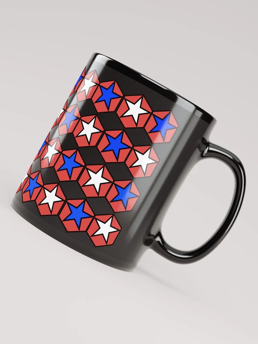Stars Within Hexagons - Geometrical Design Black Mug product image (9)