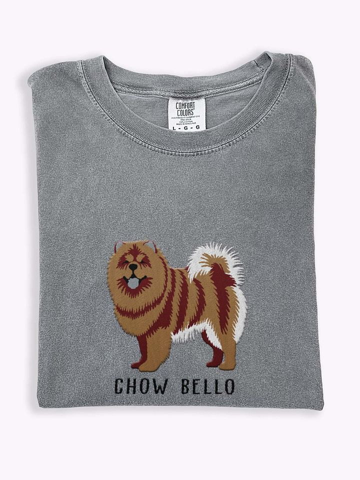 Chow Bello T-Shirt(Embroidered) of a Chow Chow(Brown) product image (1)