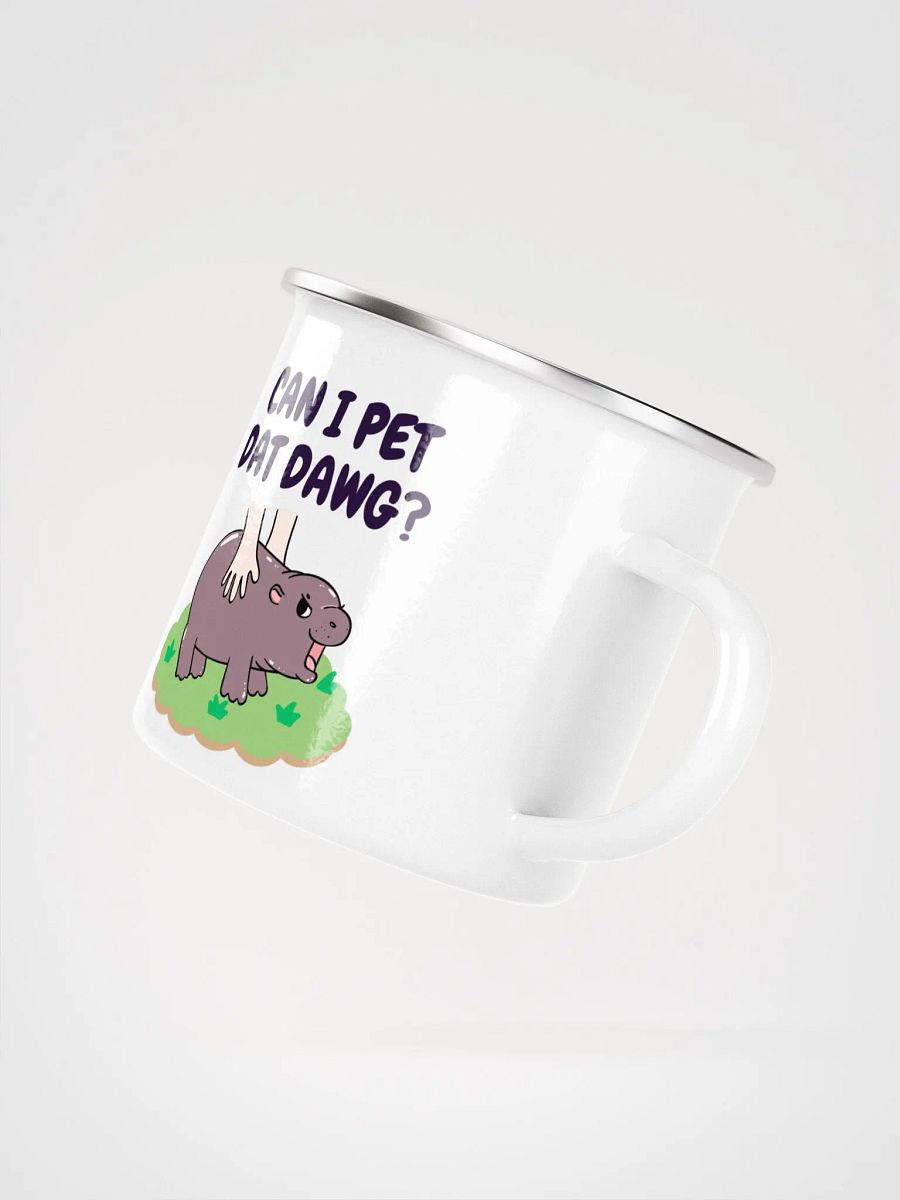 MOODENG'S CAN I PET DAT DAWG? ENAMEL MUG product image (3)