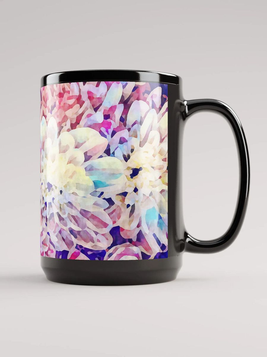 Abstract Graphic | Black Coffee Mug | Pastel Dahlias Floral product image (3)