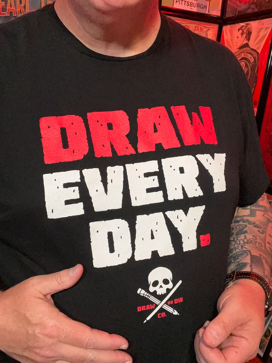 DRAW EVERY DAY Screen Printed Shirt product image (4)