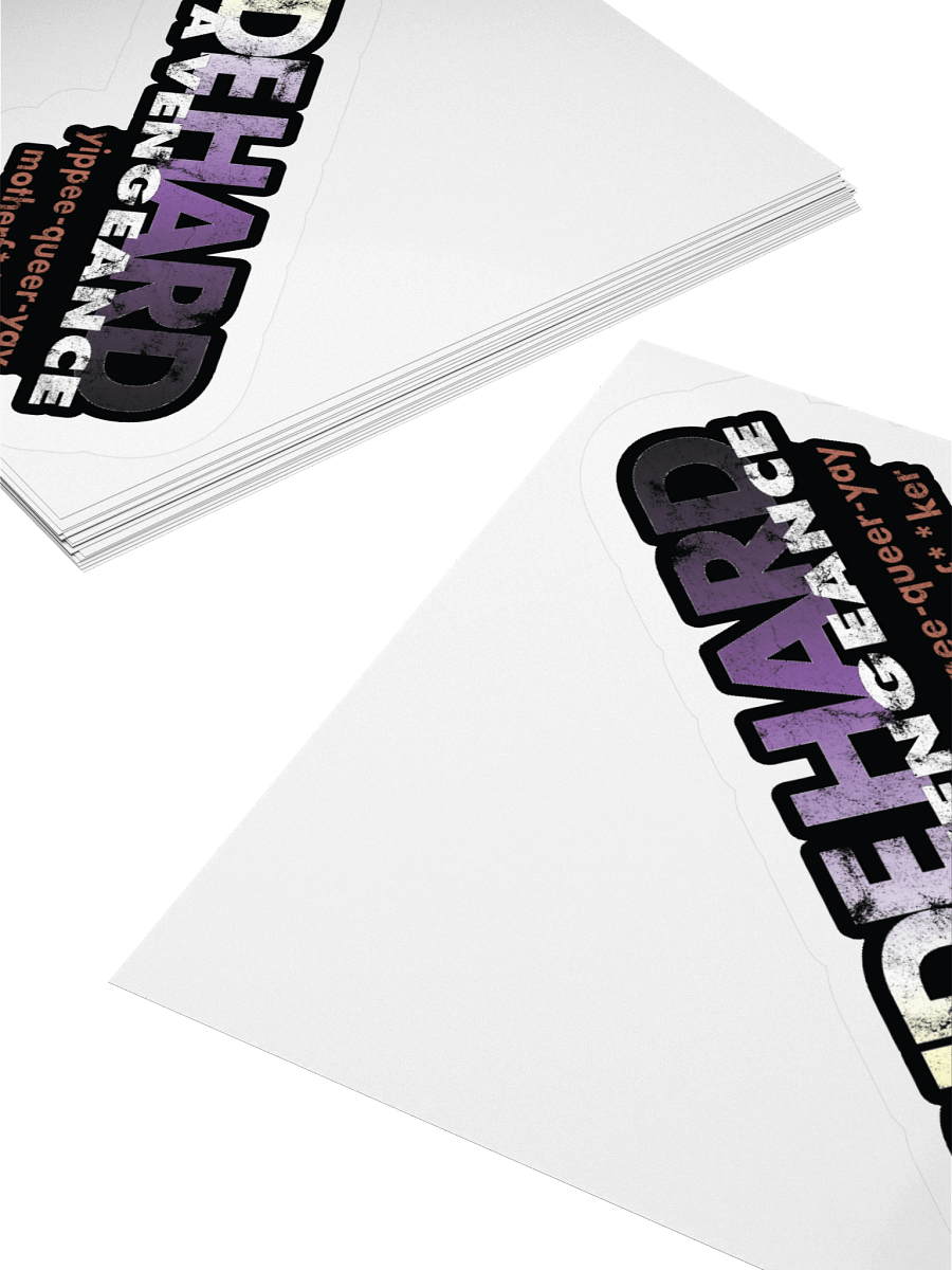 Non-binary "Pride Hard" Sticker product image (4)
