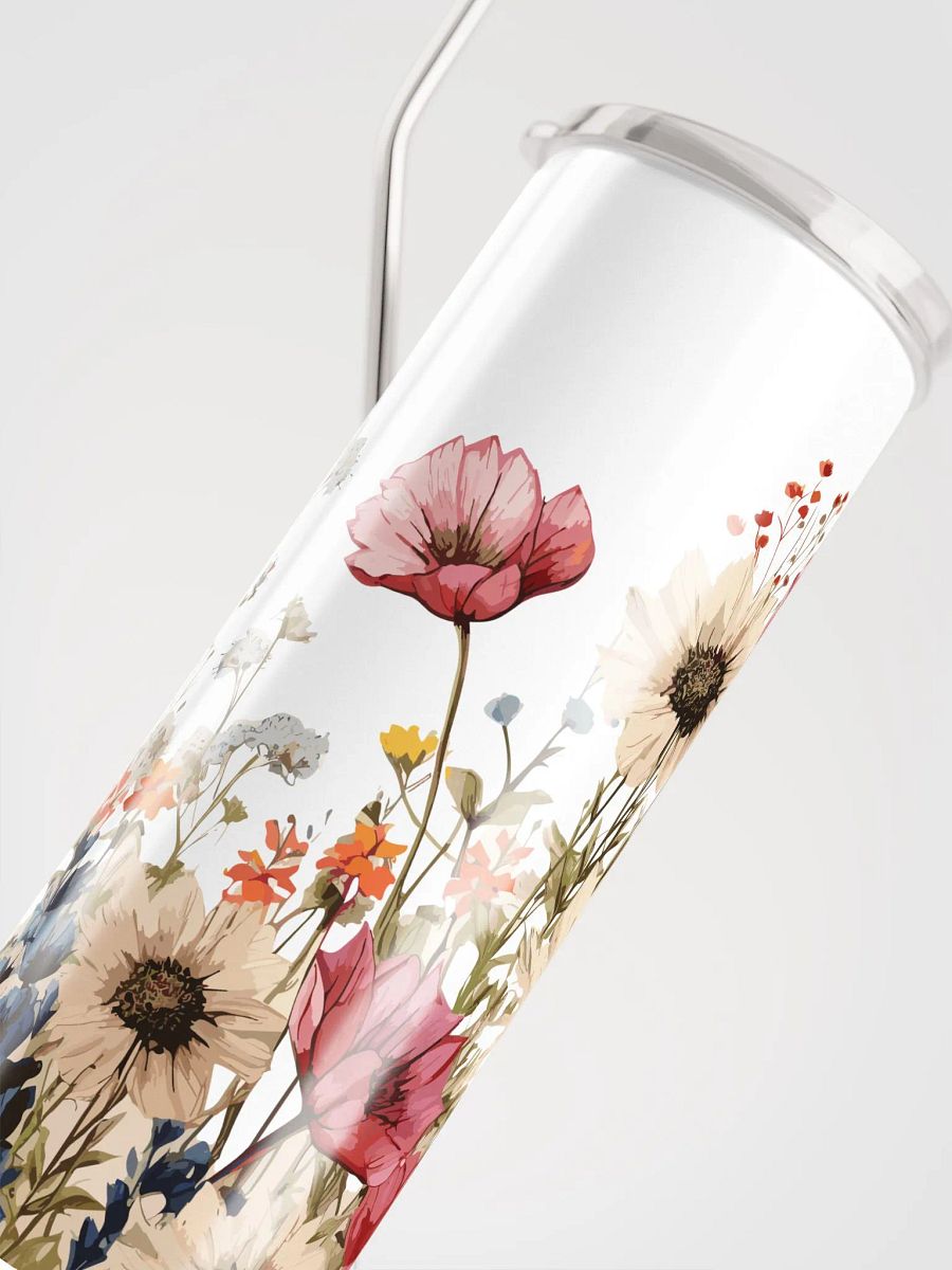 Wildflower Stainless Steel Tumbler - Eco-Friendly Floral Gift & Travel Mug product image (5)