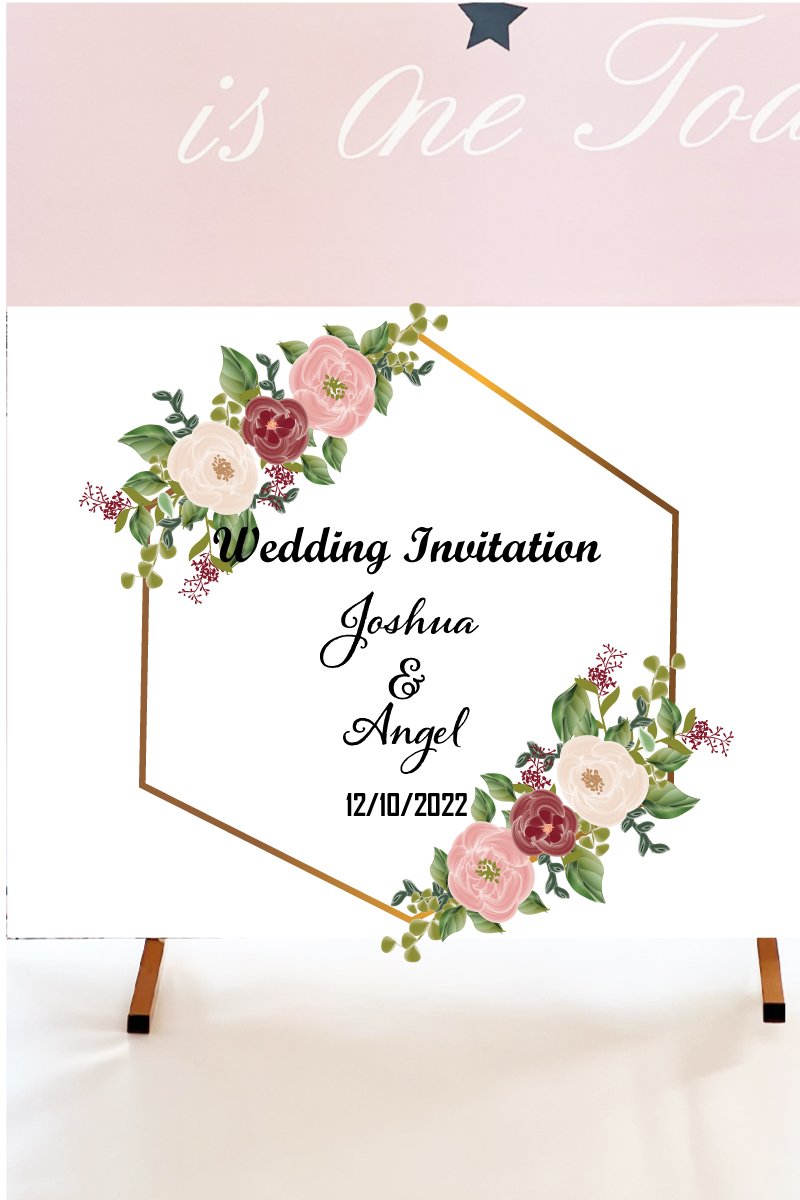 BLISS | Personalised Illustrated Wedding Welcome Sign | Corrugated PVC Board 850g 5mm product image (1)