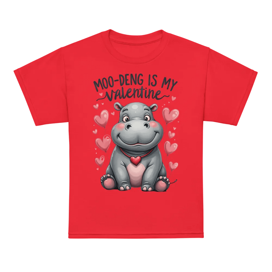 Moo-Deng is My Valentine Youth Tee product image (31)