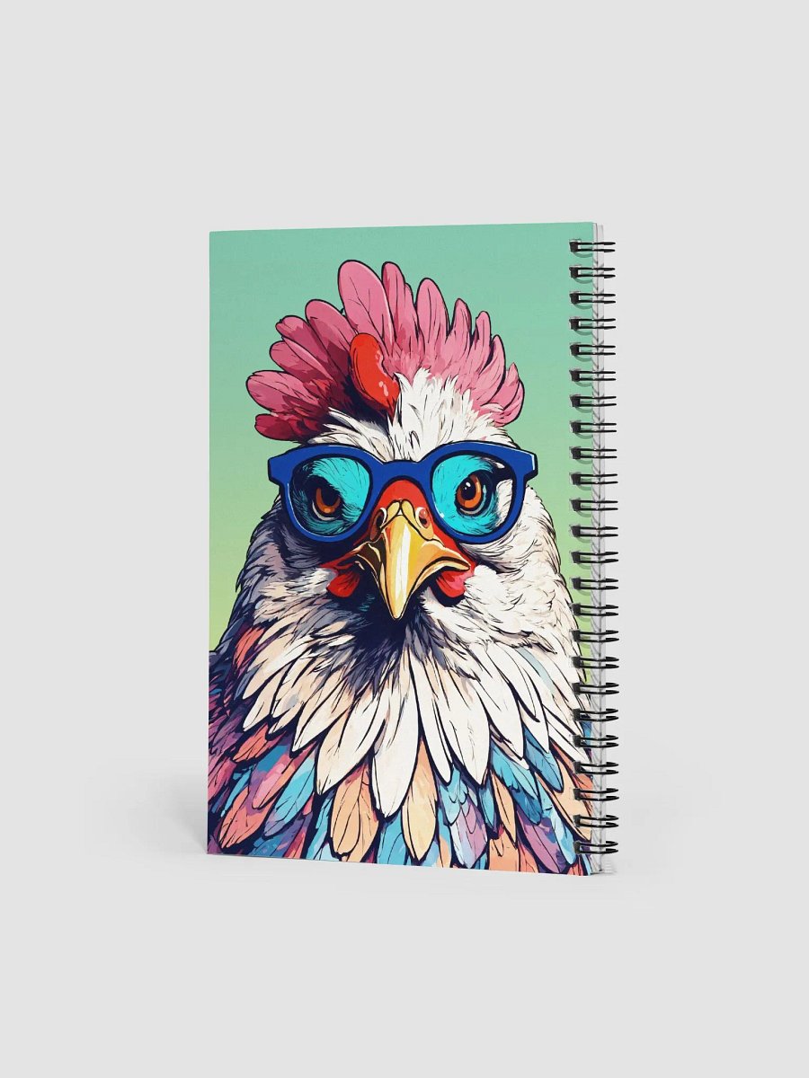 Colorful Chicken with Glasses Spiral Notebook product image (9)