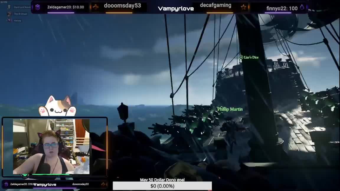 When you get struck by lightning in #seaofthieves #onfire🔥