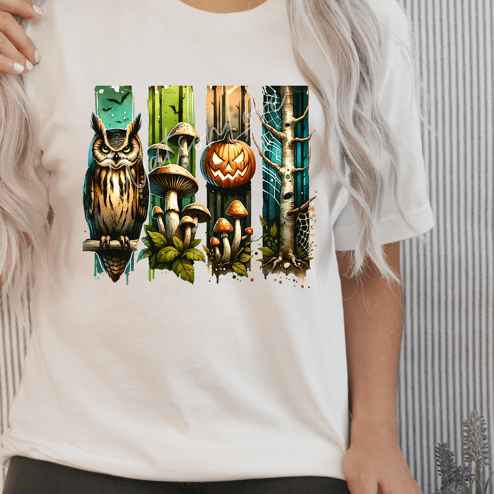 Forest Frights PNG Digital Download ONLY Woodland Halloween Clipart, Halloween Brushstroke Sublimation Spooky Nature product image (3)