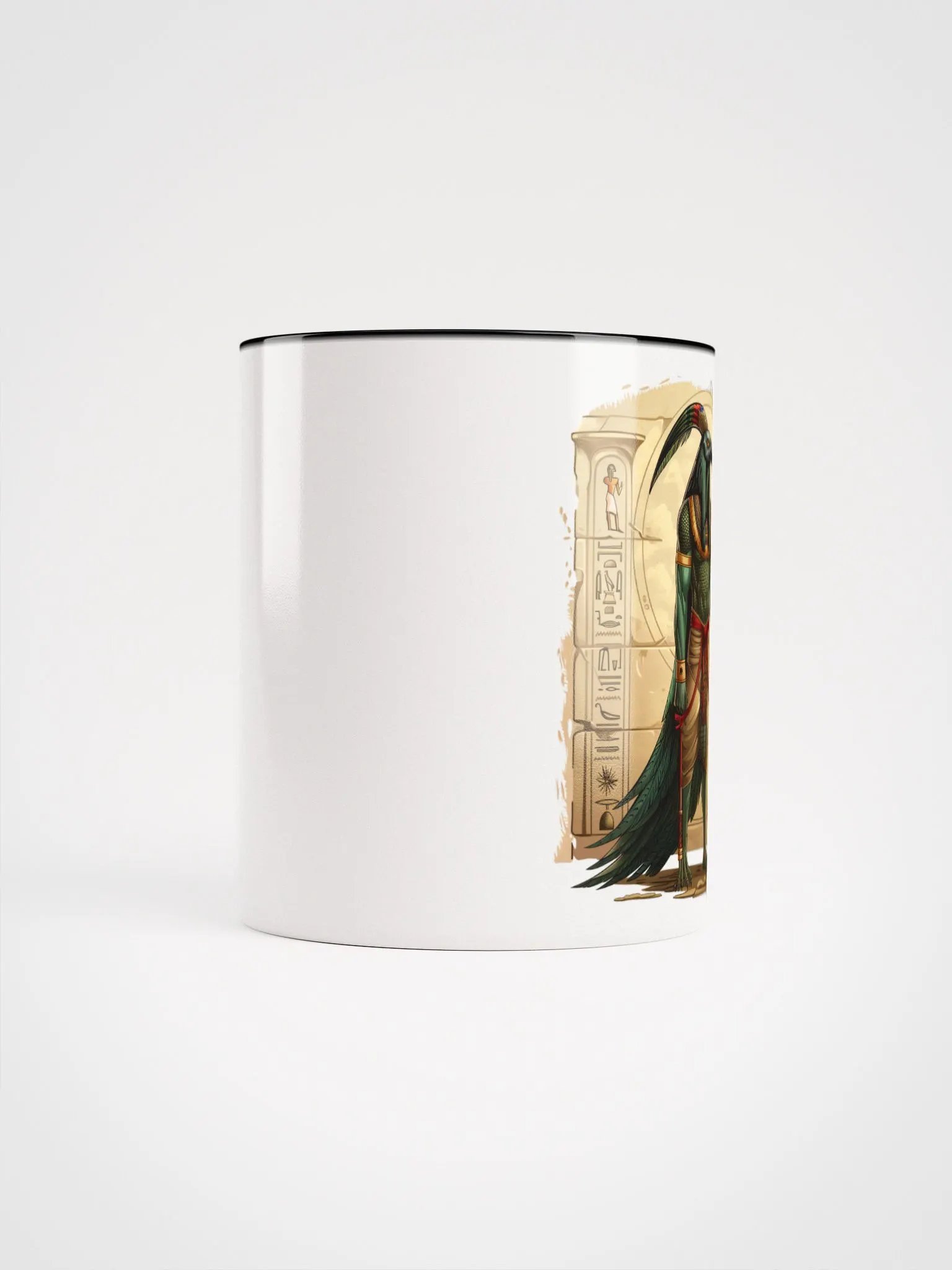 Thoth - The Egyptian God of Wisdom Ceramic Mug with Black Color Inside product image (9)