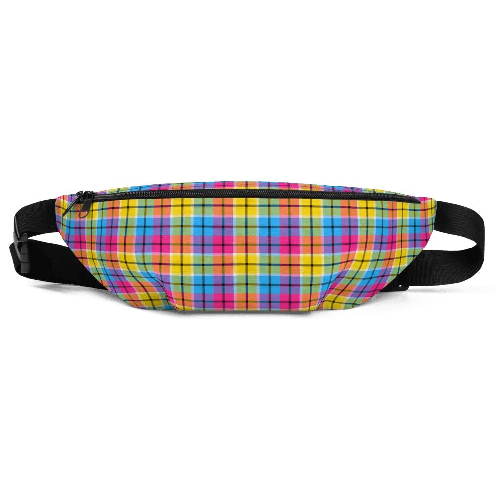 Hot Pink, Turquoise, and Yellow Plaid Fanny Pack product image (2)