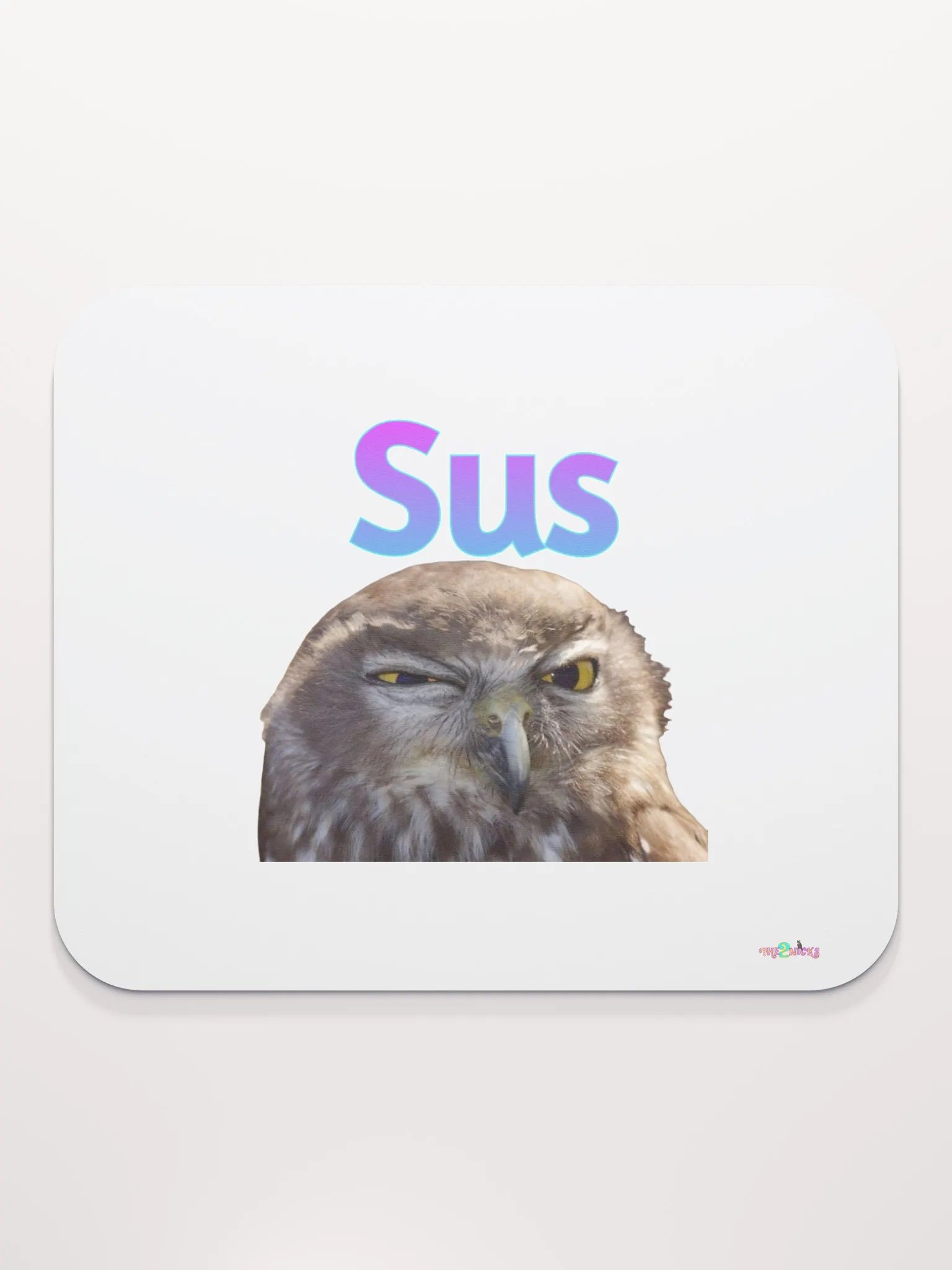 Sus Owl Classic Mouse Pad (White) product image (1)