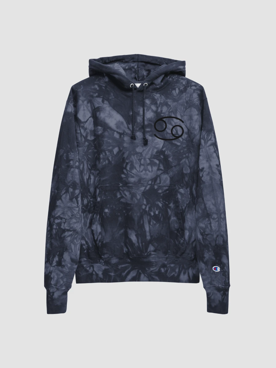 Cancer Navy Champion Tie Dye Hoodie product image (3)