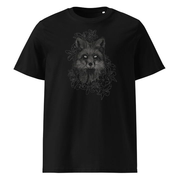 Renard avec Fleurs - Unisexe, 100% Coton Bio product image (1)