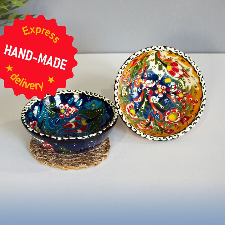 Handmade bowl (Yellow), Turkish decor — handmade pottery, handmade ceramic, home decor, handmade gift, Turkish ceramic product image (1)