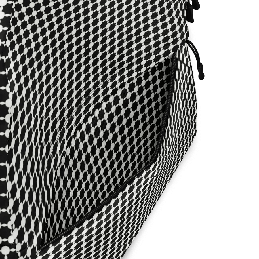 Abstract Black and White Chain Back Pack product image (10)