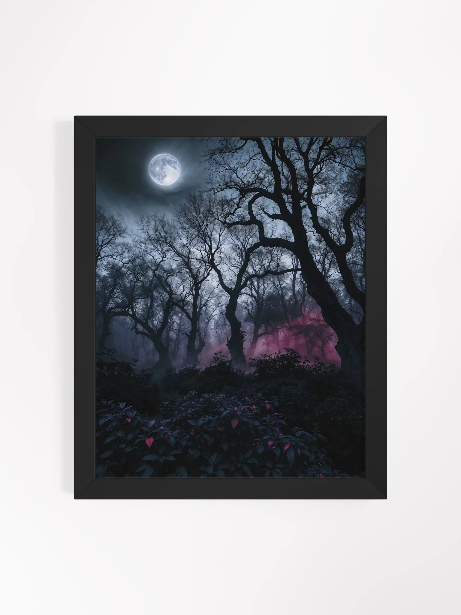 Mystical Moonlit Forest Framed Poster product image (2)