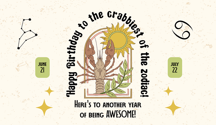 Zodiac Cancer Birthdate Candle Retro Design, Birth Month Birthday Gift product image (5)