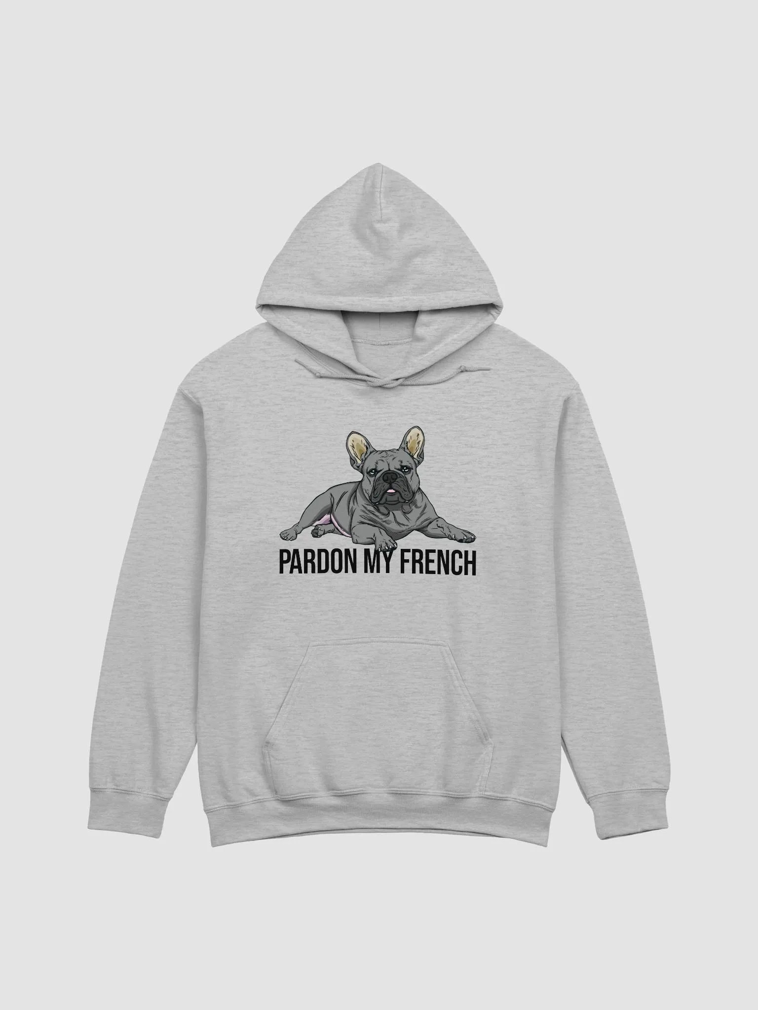Pardon My French Hooded Sweatshirt of a French Bulldog(Blue) | Funny Hoodie for Frenchie Owners product image (23)