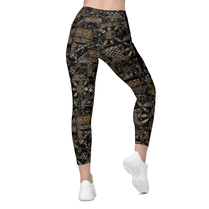 Festivity Print Crossover Leggings with Pockets product image (2)