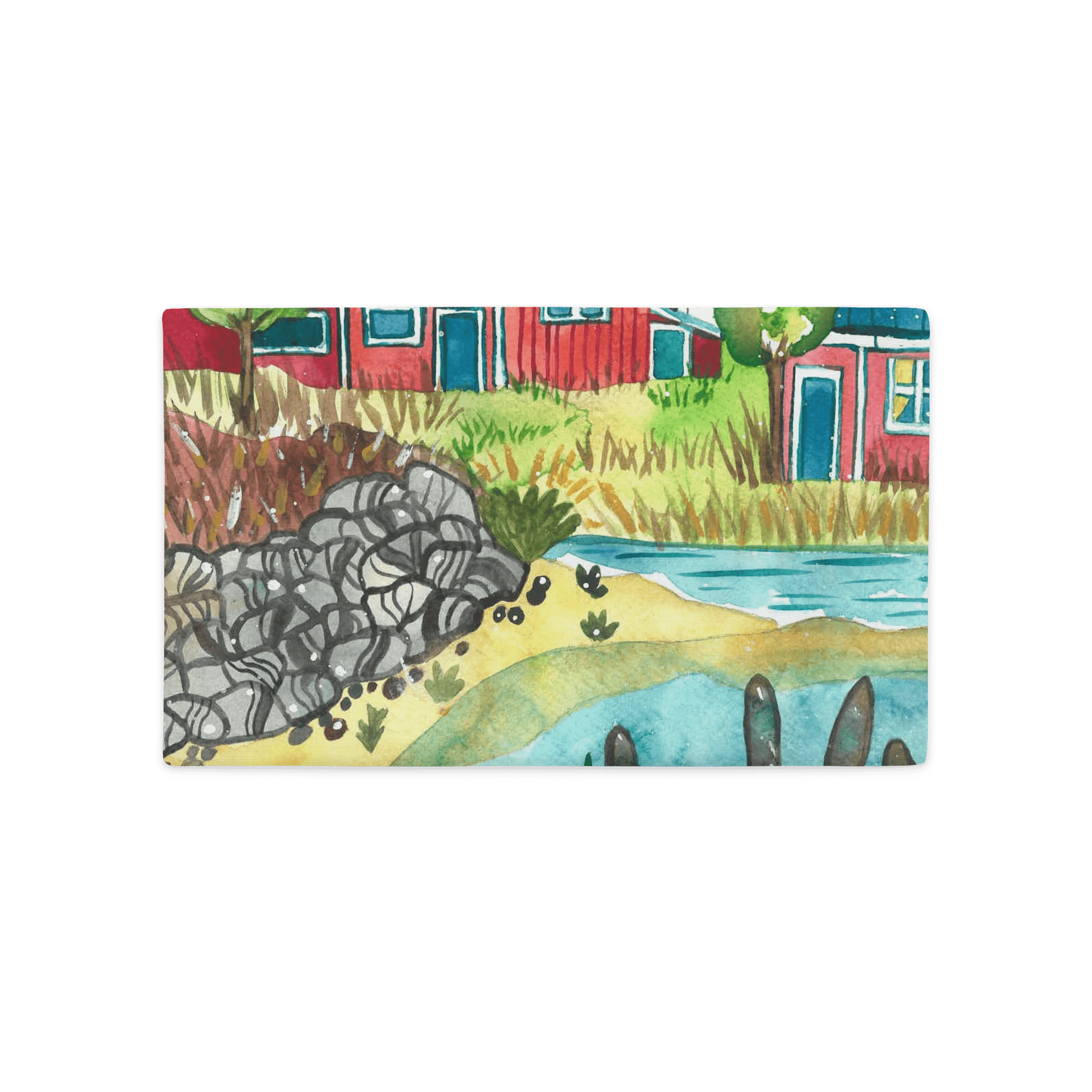 Fishing Village Pillow Case product image (2)