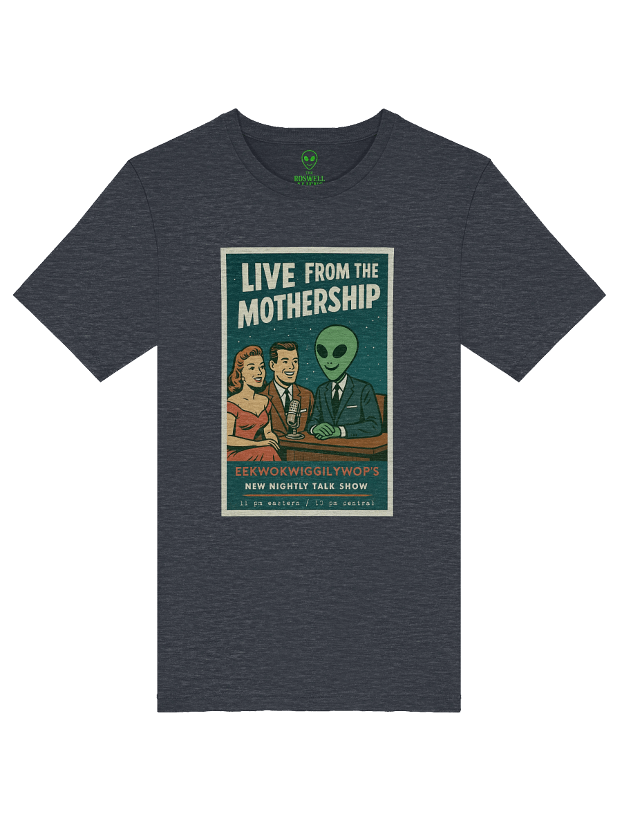 Late Night Talk Show Roswell Aliens 1950's Retro Poster Unisex T-Shirt product image (77)
