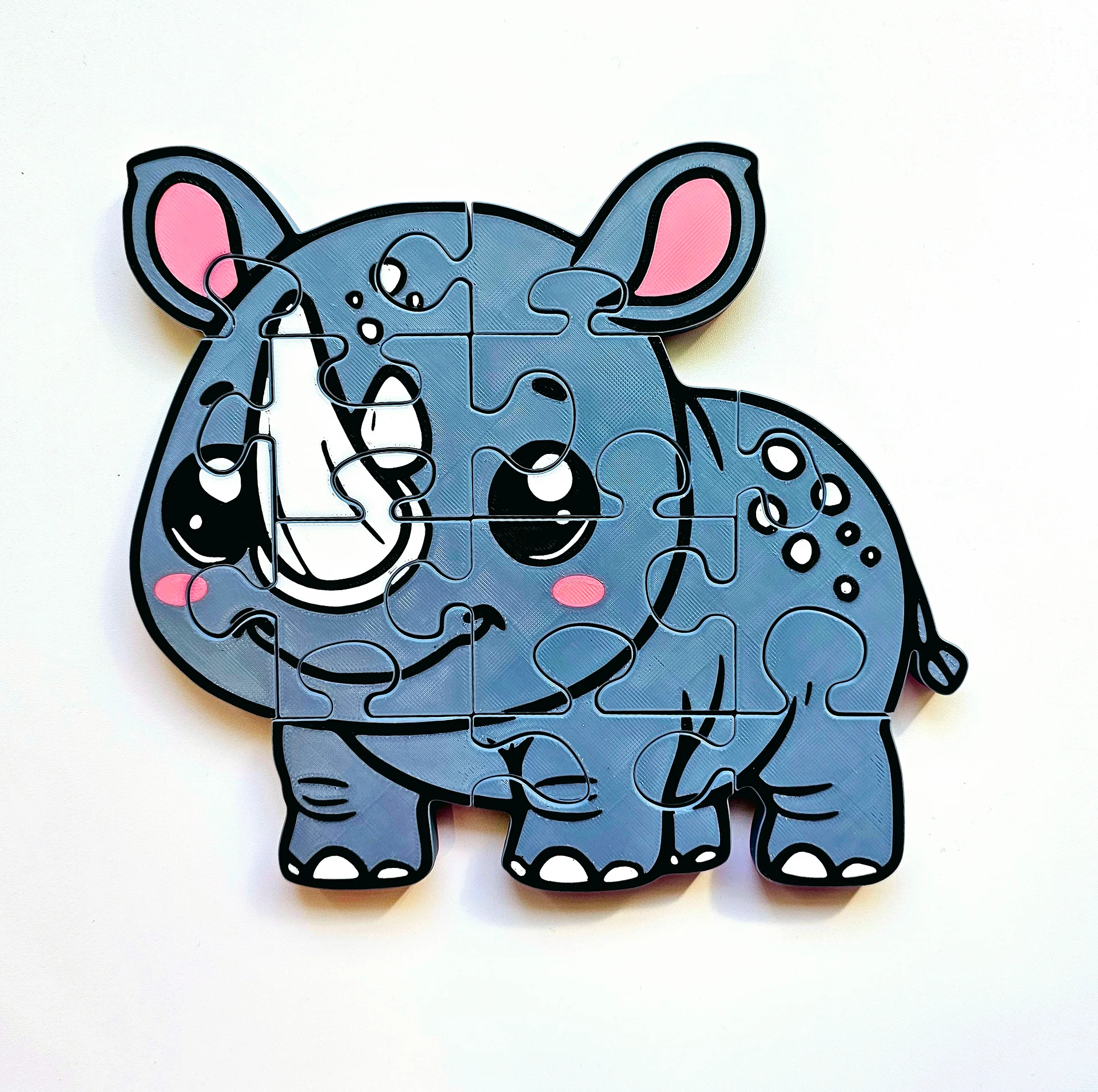 Rhino 3D Printed Jigsaw Puzzle – A Bold Wildlife Challenge! product image (1)