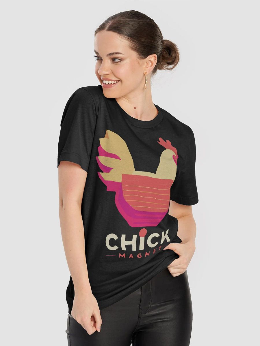 Chick Magnet Funny Graphic T-Shirt, Cute Chicken Pun Tee, Men's Casual Shirt, Unique Gift for Him, Colorful Farm Animal Classic Tee product image (3)