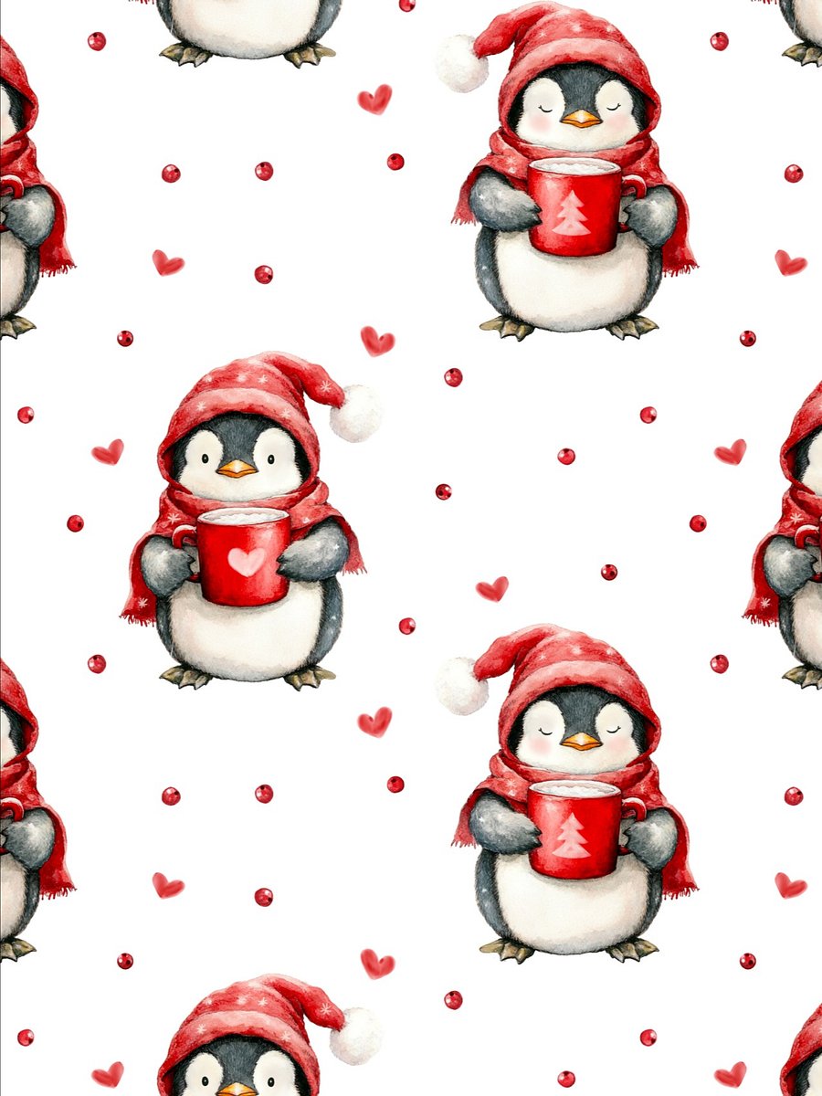 Chrismas Penquins - Non-Exclusive Pattern product image (2)