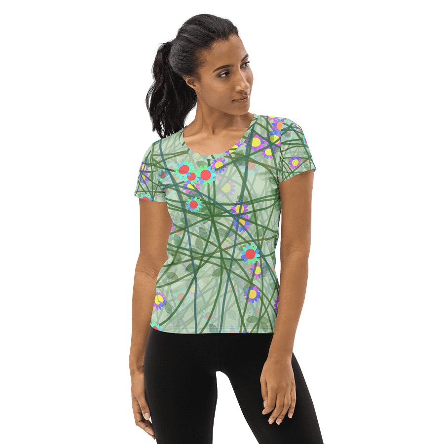Blossom Burst All-Over Women's Athletic Tee product image (1)