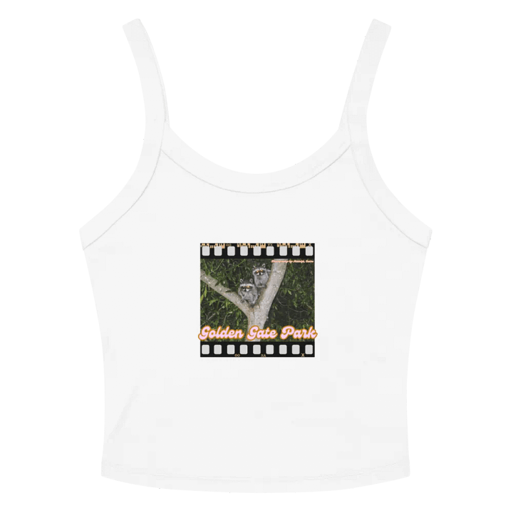 Golden Gate Park Raccoons Ribbed White Tank product image (2)
