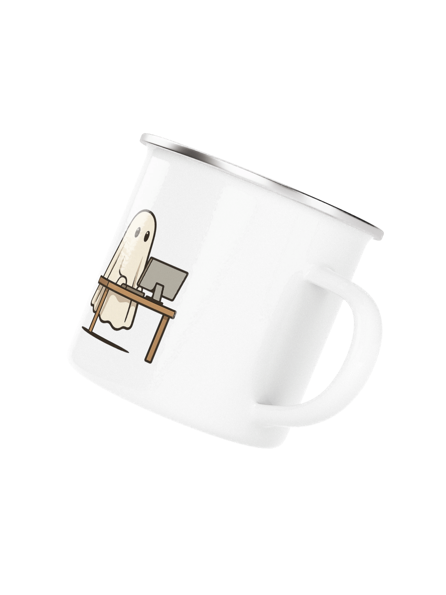 Ghosted Emails Enamel Mug product image (3)