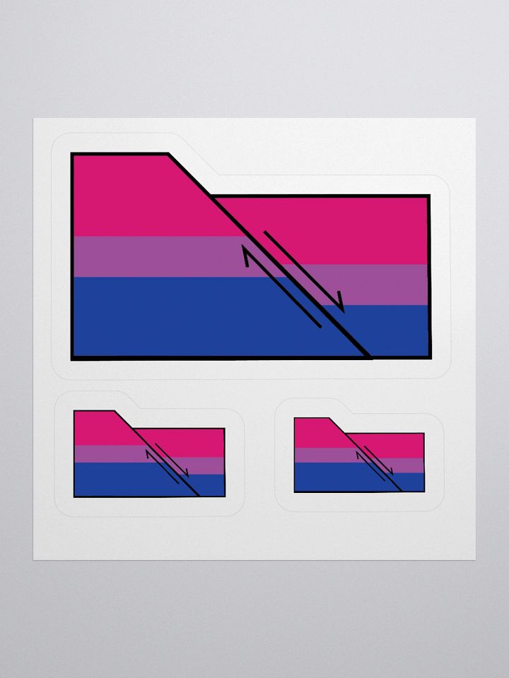Faulted Pride Flags- Bi Sticker product image (1)