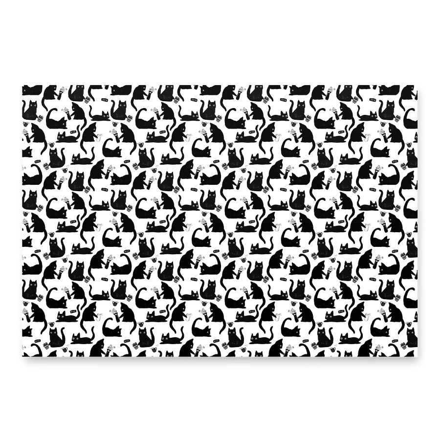 Bad Cats Knocking Stuff Over Wrapping Paper, 3 Pack product image (2)