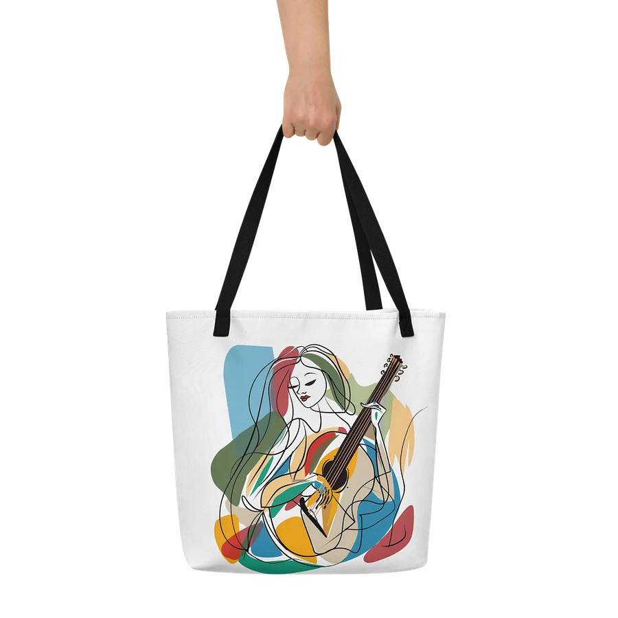 Tote Bag: Music Lover Guitarist Musician Minimalist Abstract Art Design product image (6)