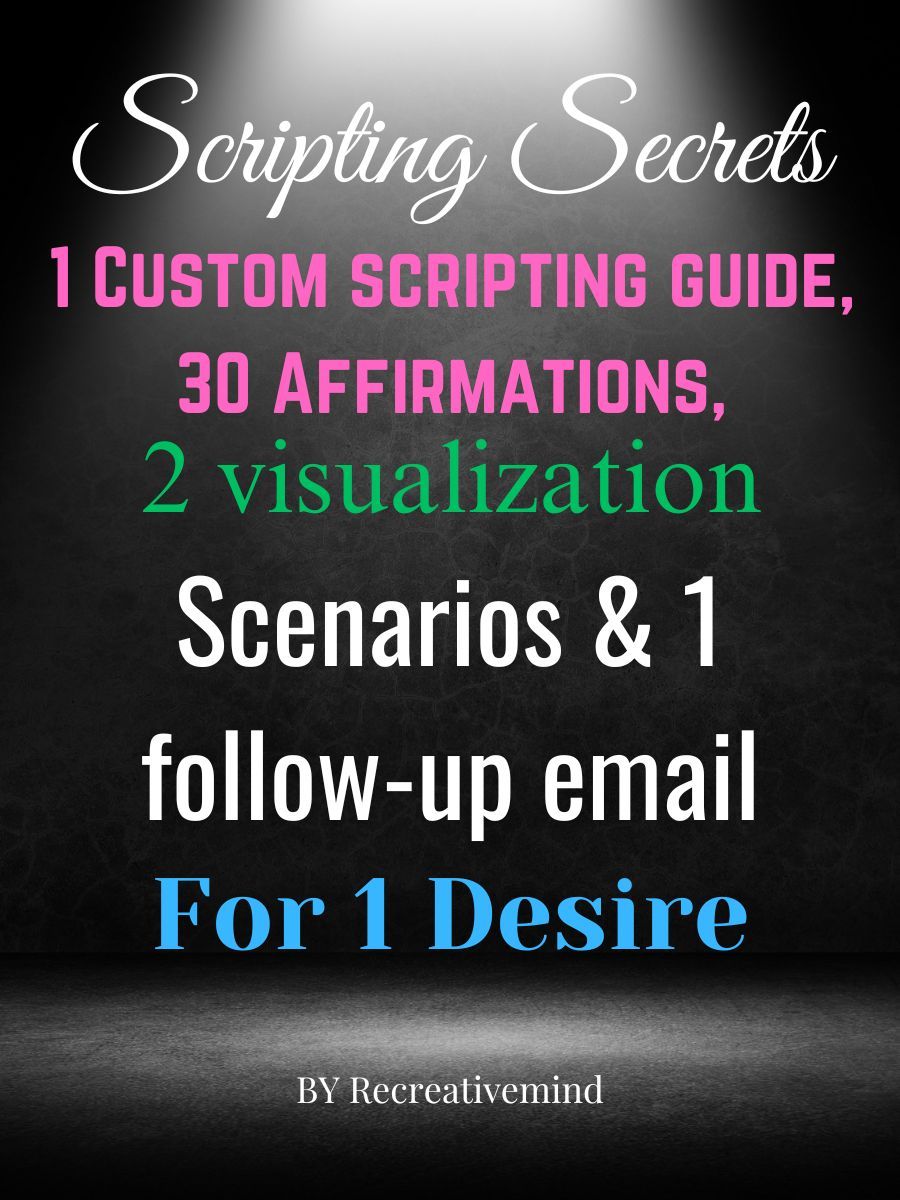 Custom scripting guide, 30 Affirmations, 2 Visualization Scenarios, 1 follow-up email product image (1)