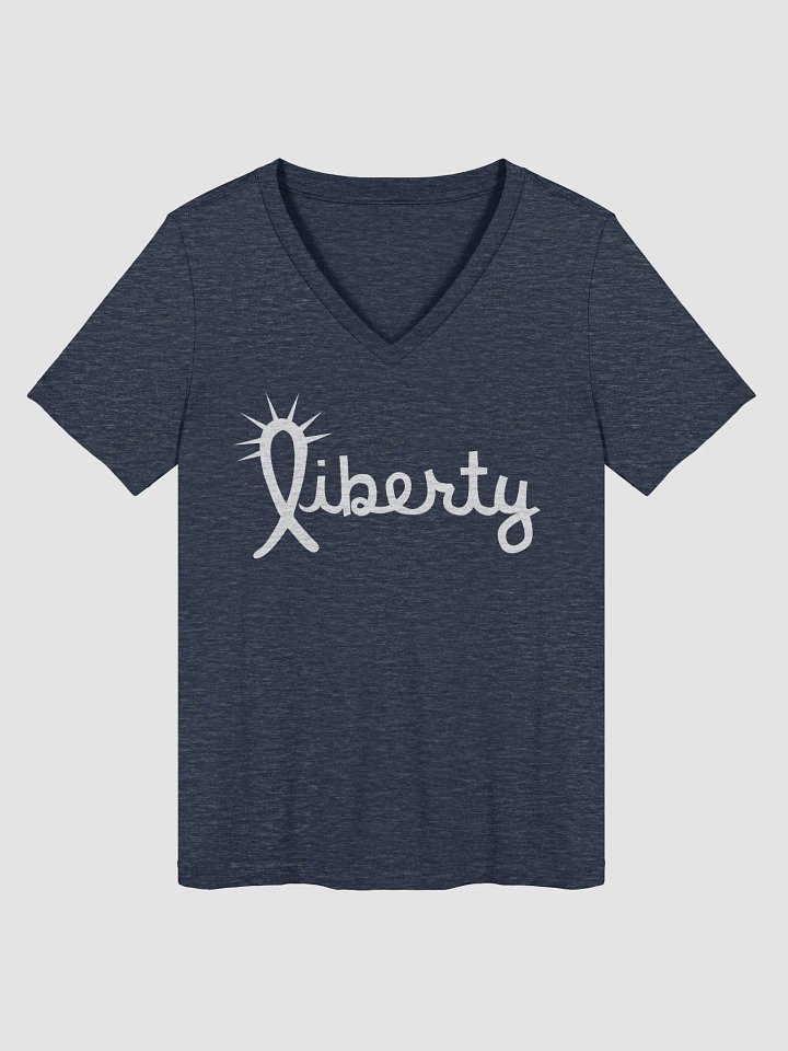 Women's Navy Heather V-Neck T-Shirt product image (1)