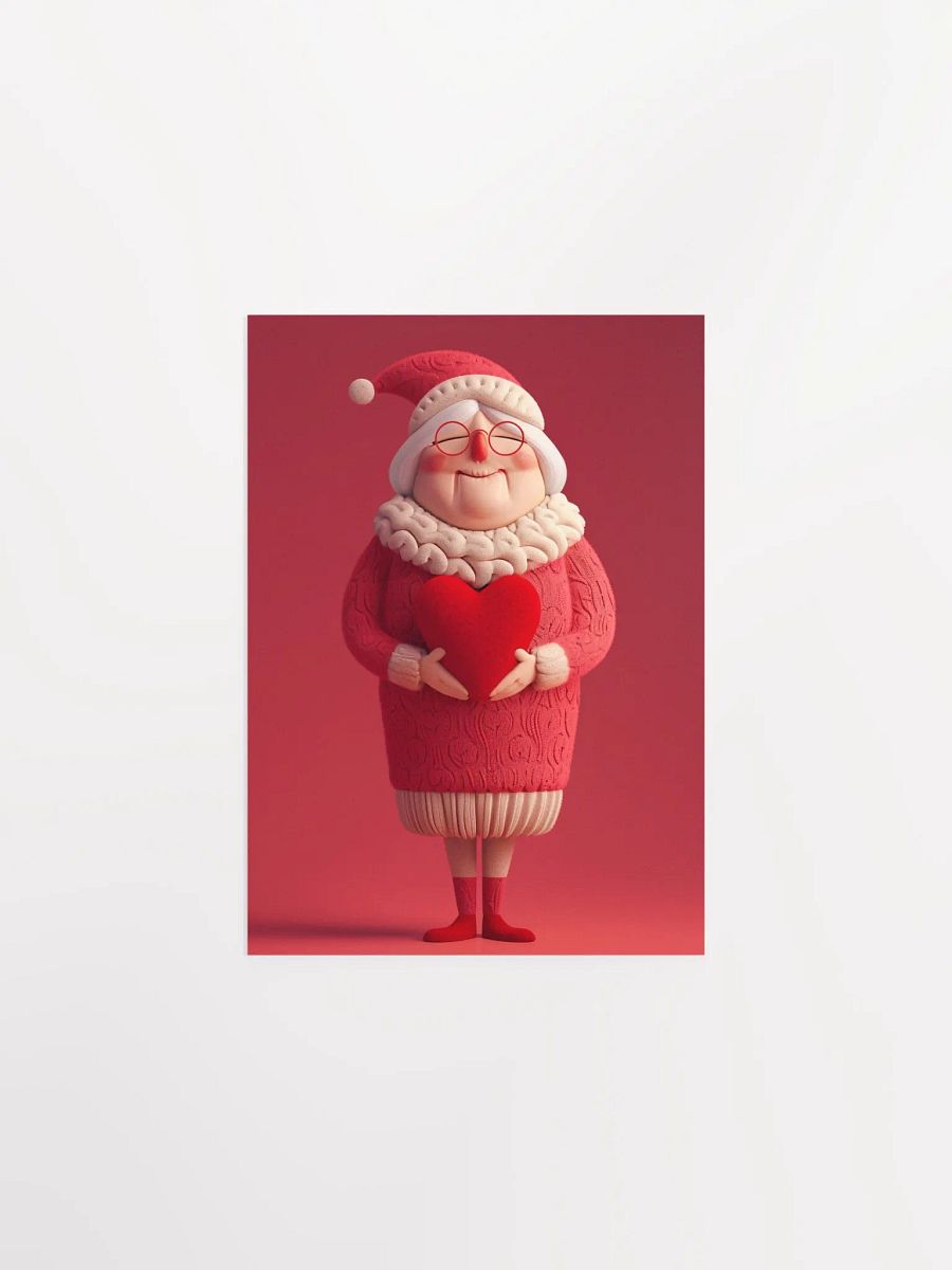 Whimsical Mrs. Claus Heart Poster product image (2)