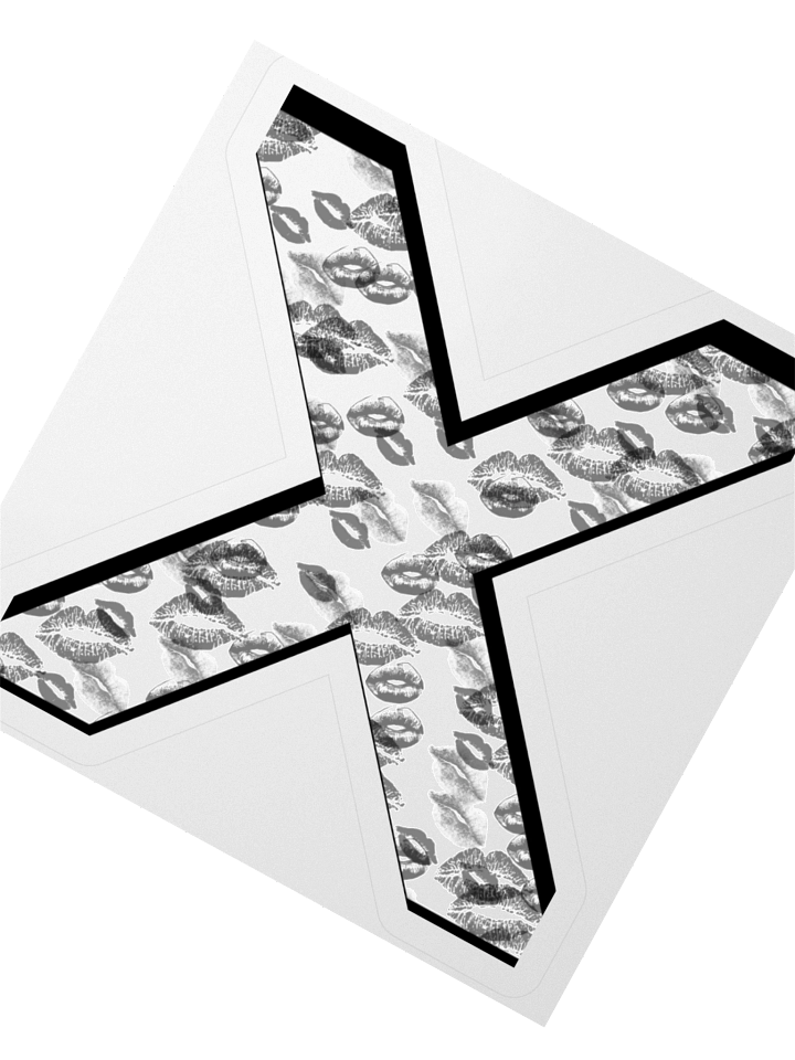 White X Black Lipstick Kisses | Kiss-cut Sticker product image (2)