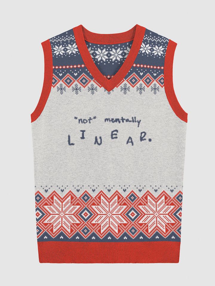 *not* mentally linear. (holiday vest 1) product image (2)
